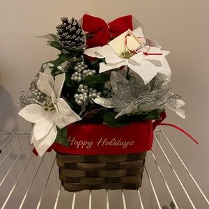 Happy holidays floral arrangement